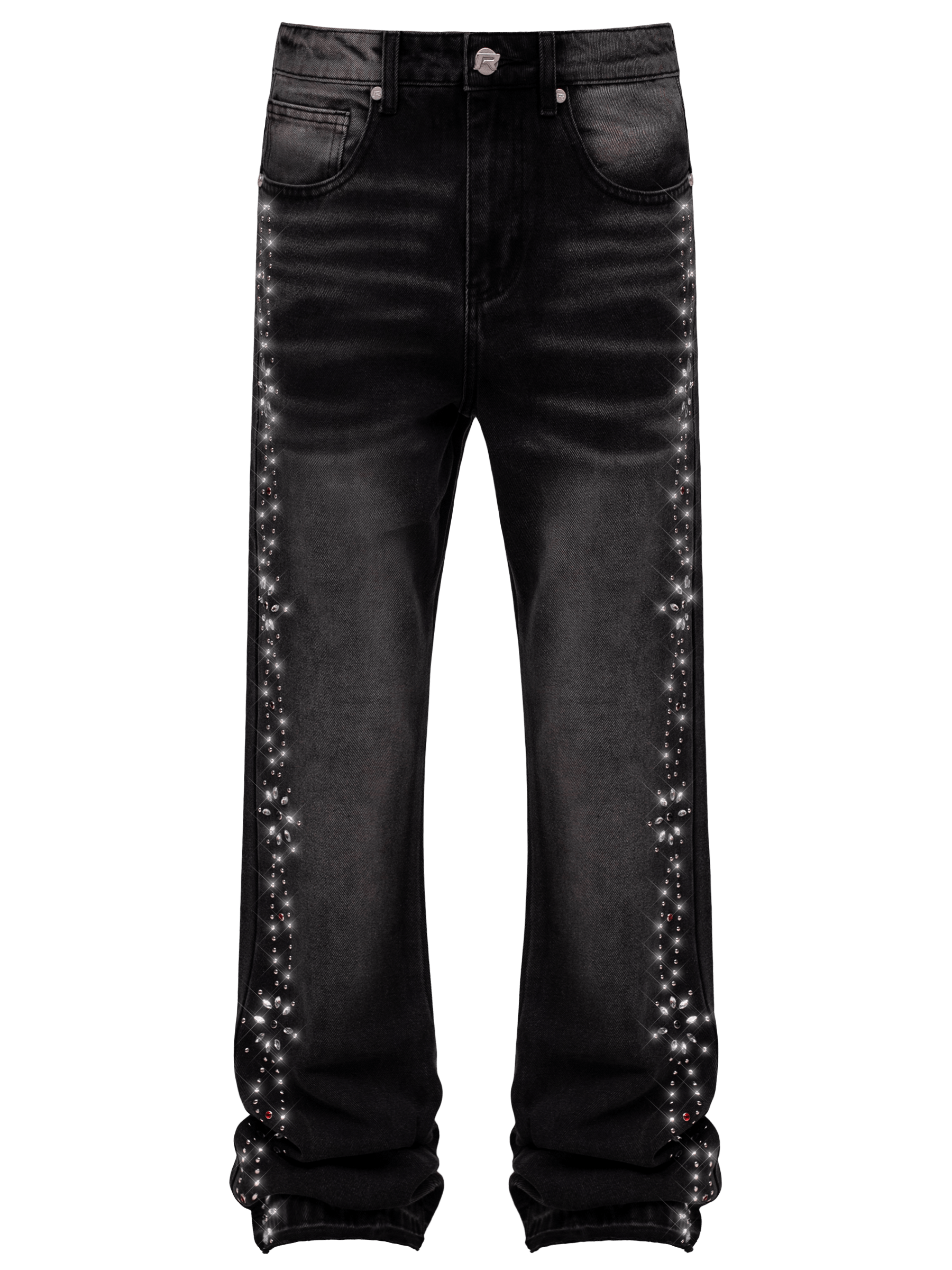 Embellish Pattern Denim - Black