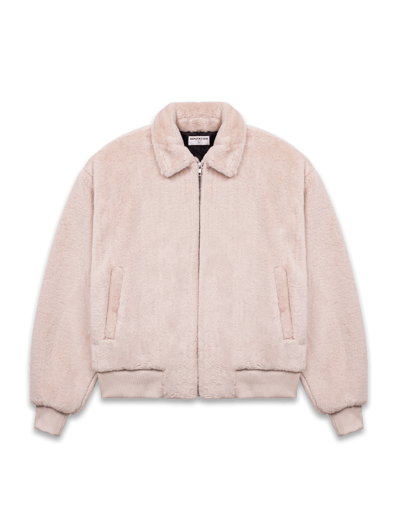 Faux Fur Jacket - Cream