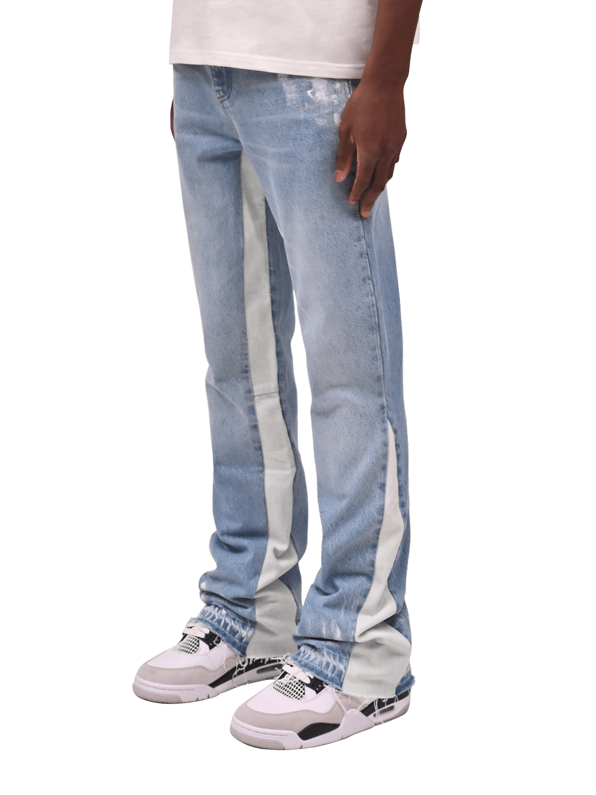 Flare Track Denim - Light Stone - Reputation Studios