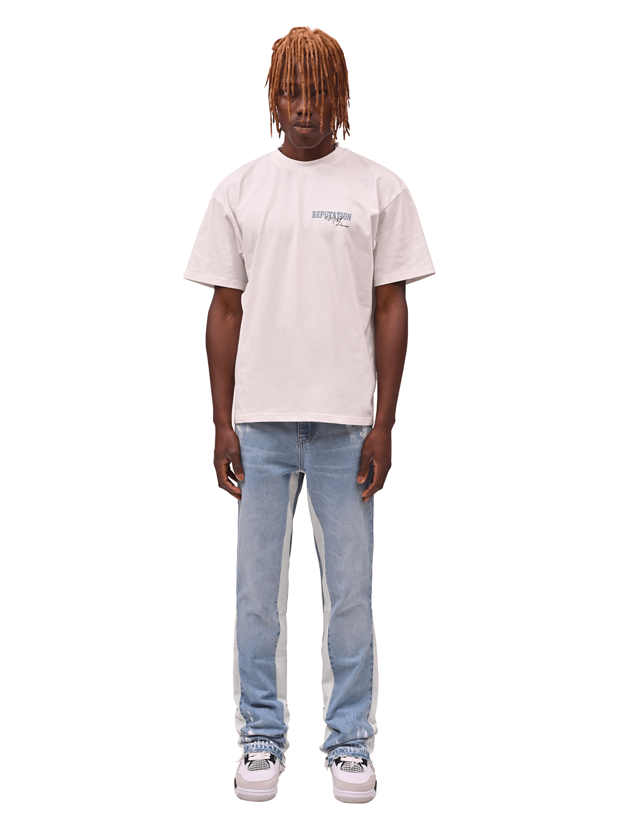 Flare Track Denim - Light Stone - Reputation Studios