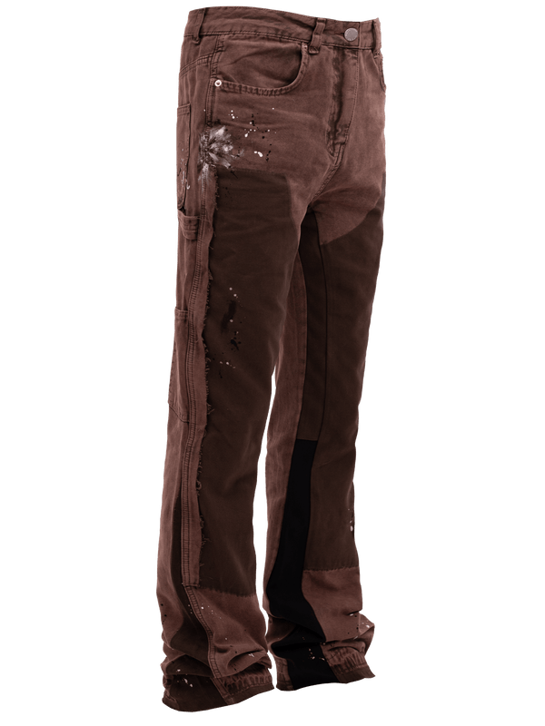Flare Canvas Pants - Mocha