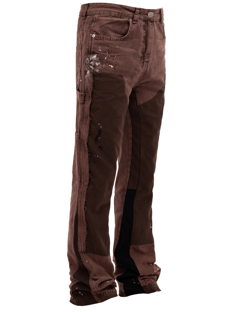 Flare Canvas Pants - Mocha