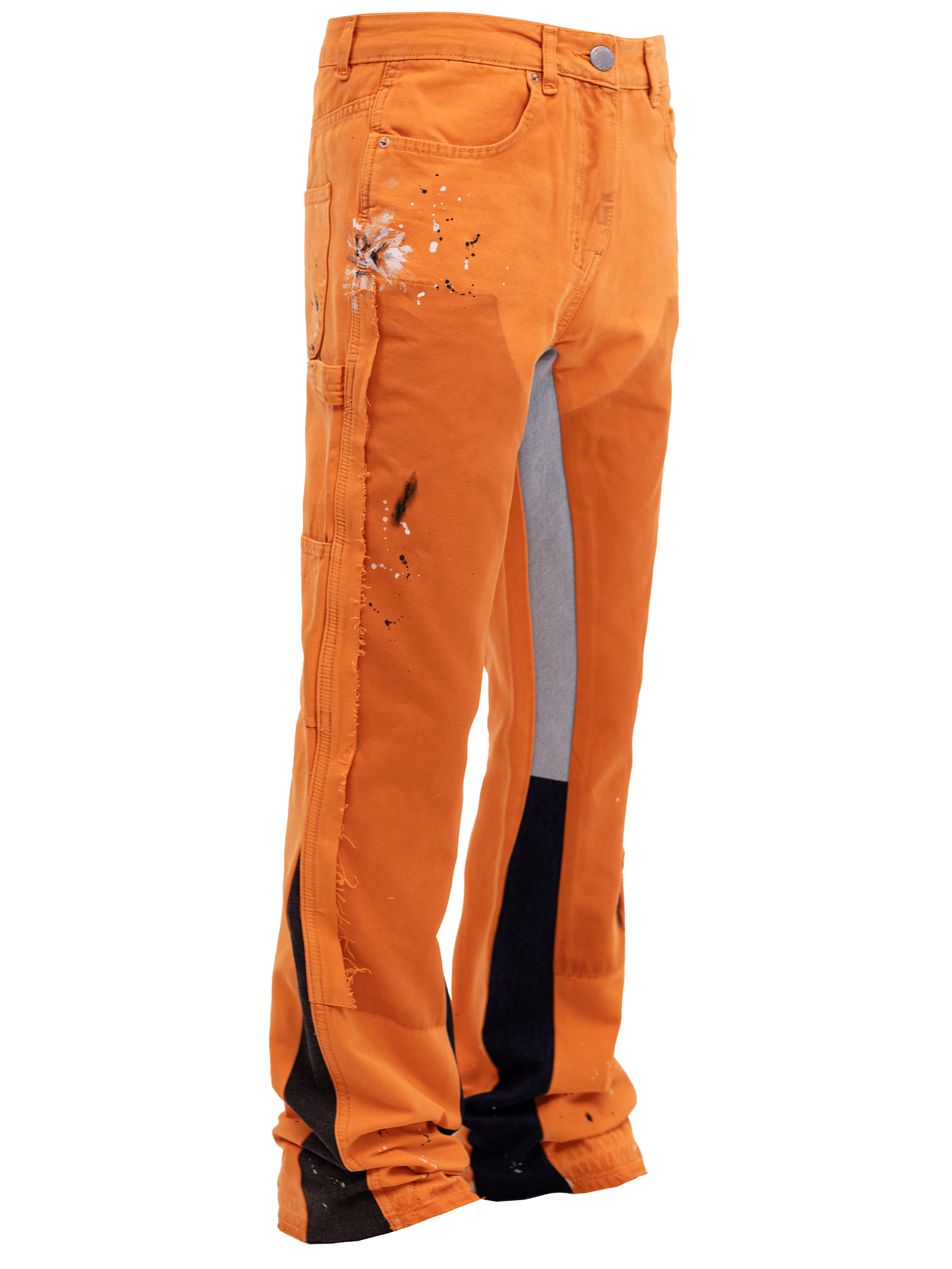 Flare Canvas Pants - Tangerine