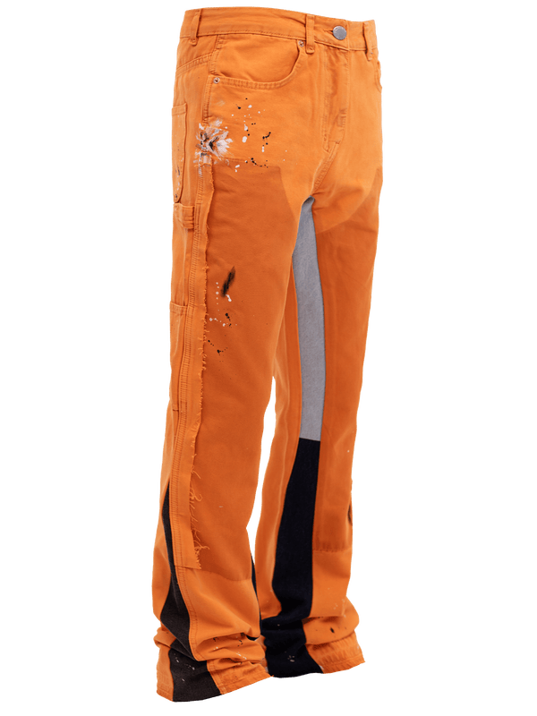 Flare Canvas Pants - Tangerine