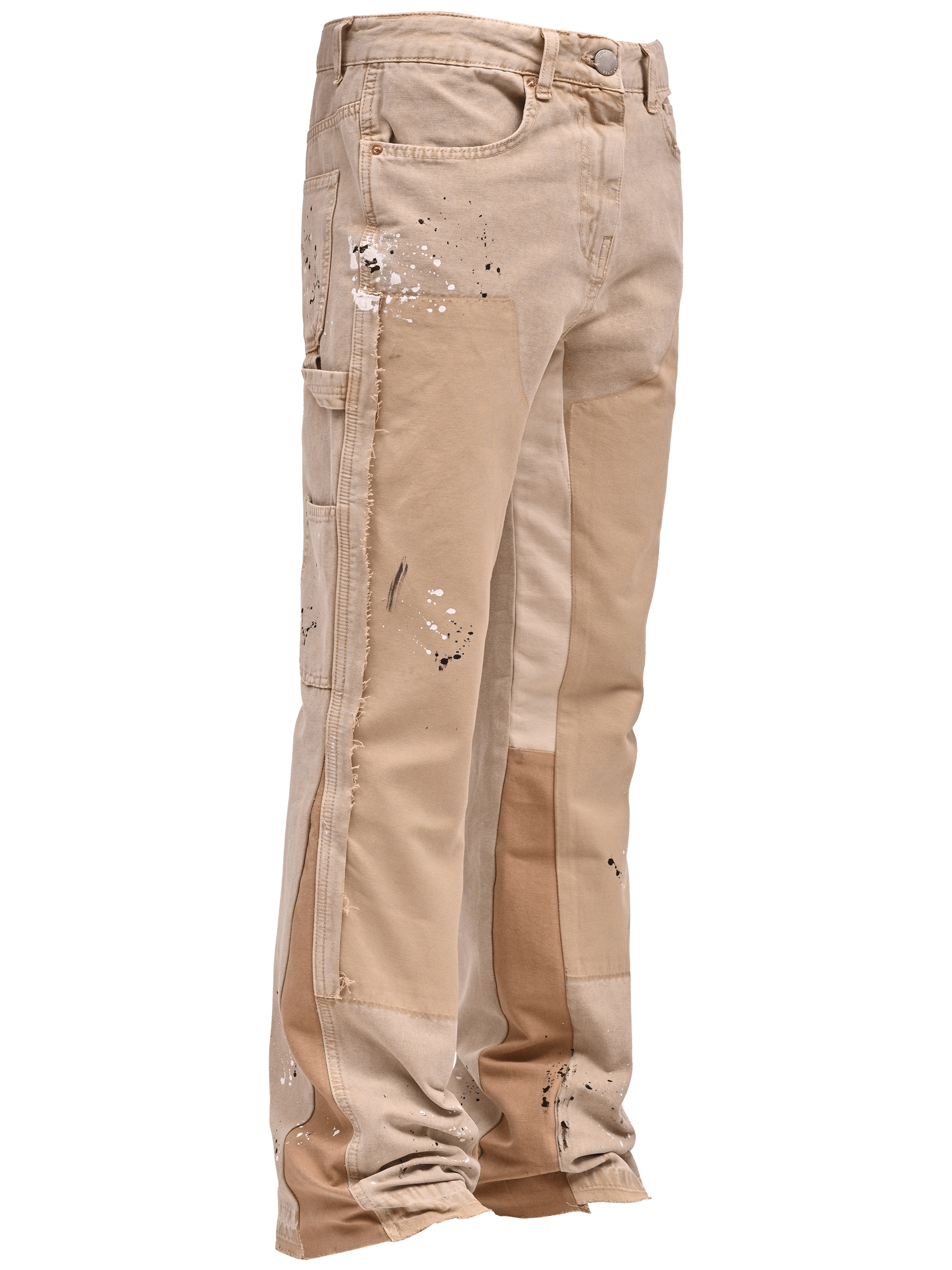 Flare Canvas Pants - Taupe