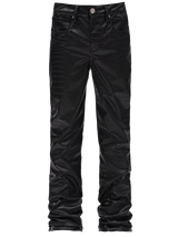 Flare Leather Pants - Crocodile