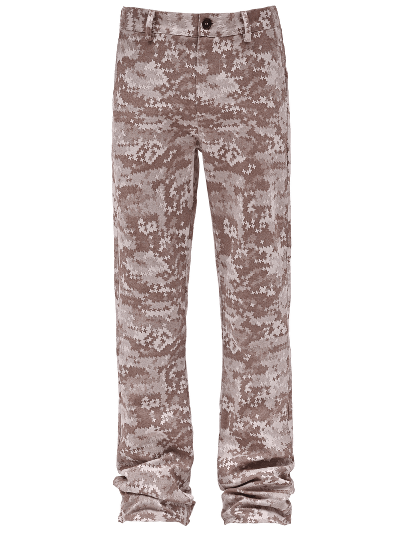 Flare Tapestry Pants -  Pixel Taupe