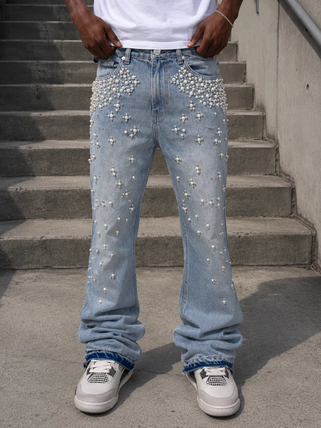 Gradient Pearl Denim - Light Stone - Reputation Studios
