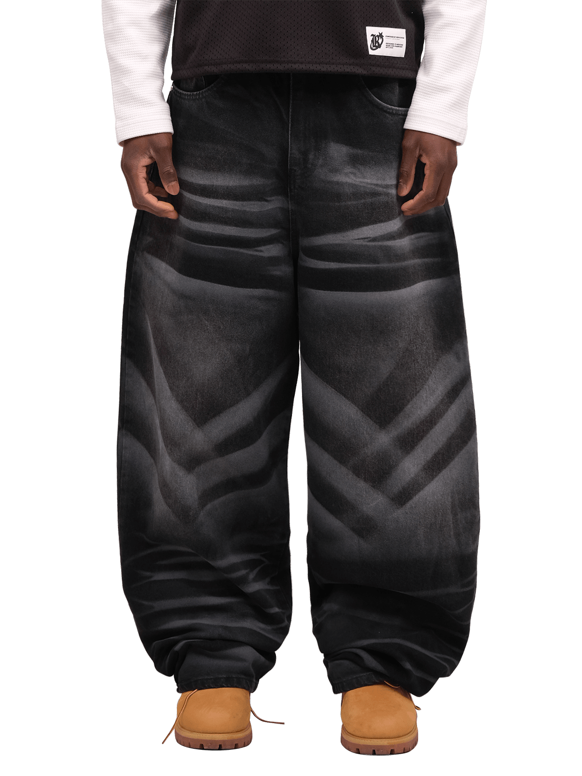 Grunge Baggy Denim - Black - Reputation Studios