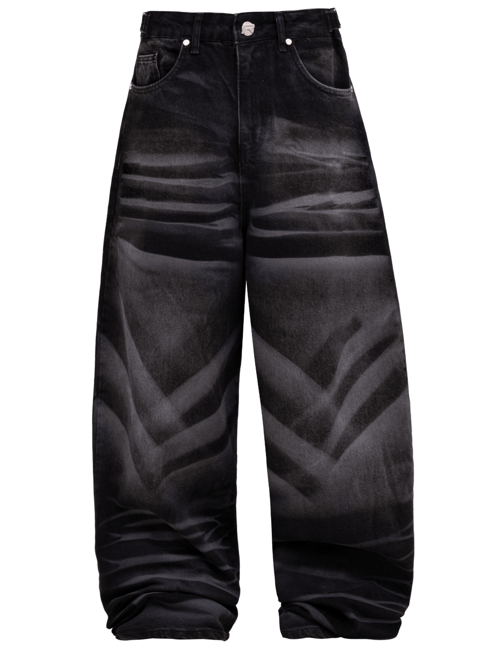 Grunge Baggy Denim - Black - Reputation Studios