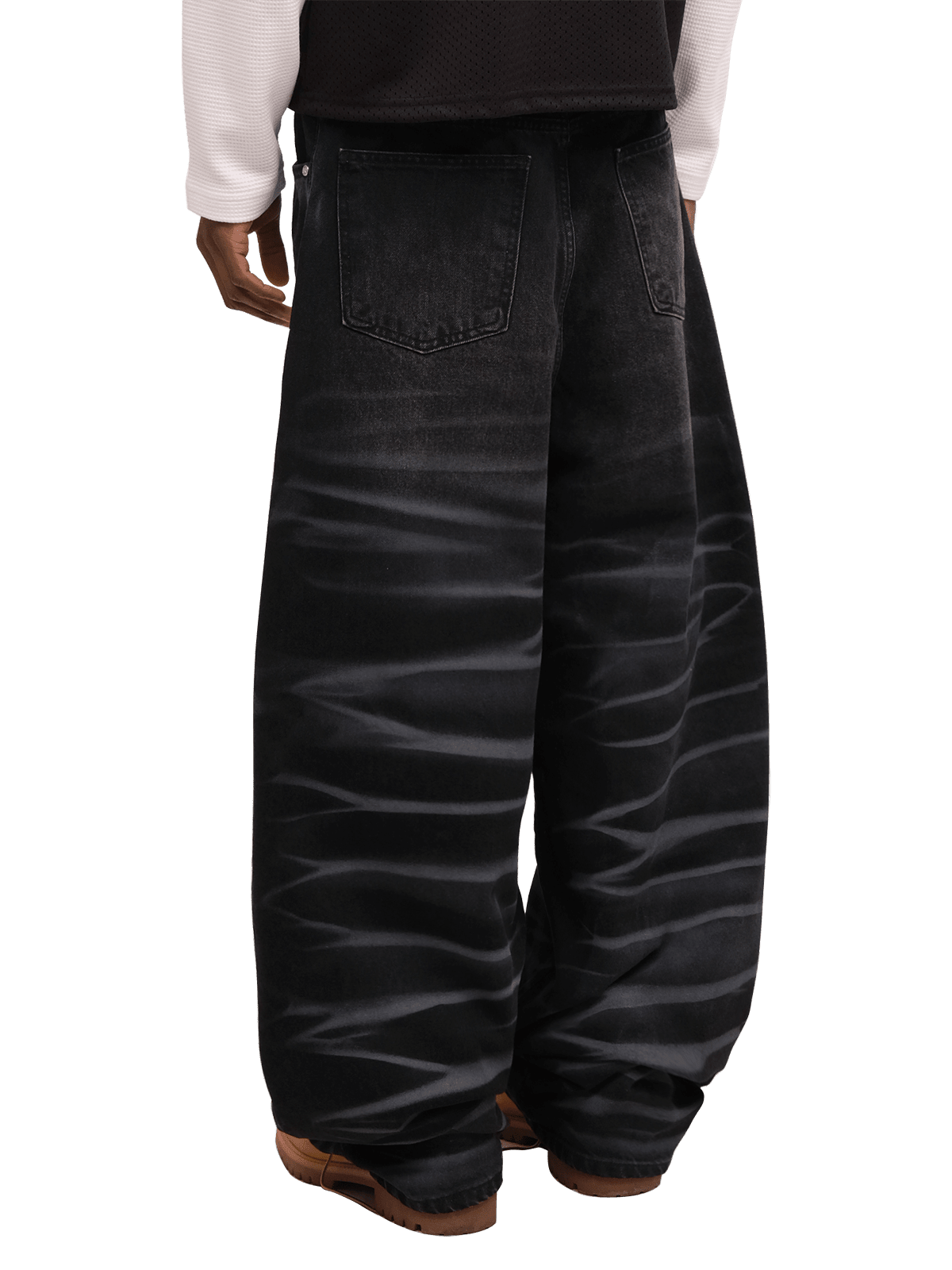 Grunge Baggy Denim - Black - Reputation Studios