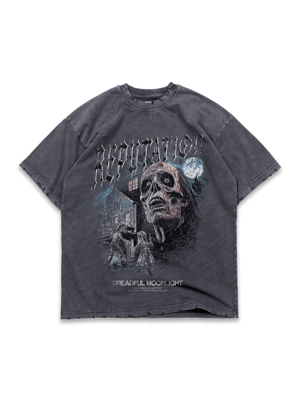 Halloween Vintage Tee - Dreadful Moonlight