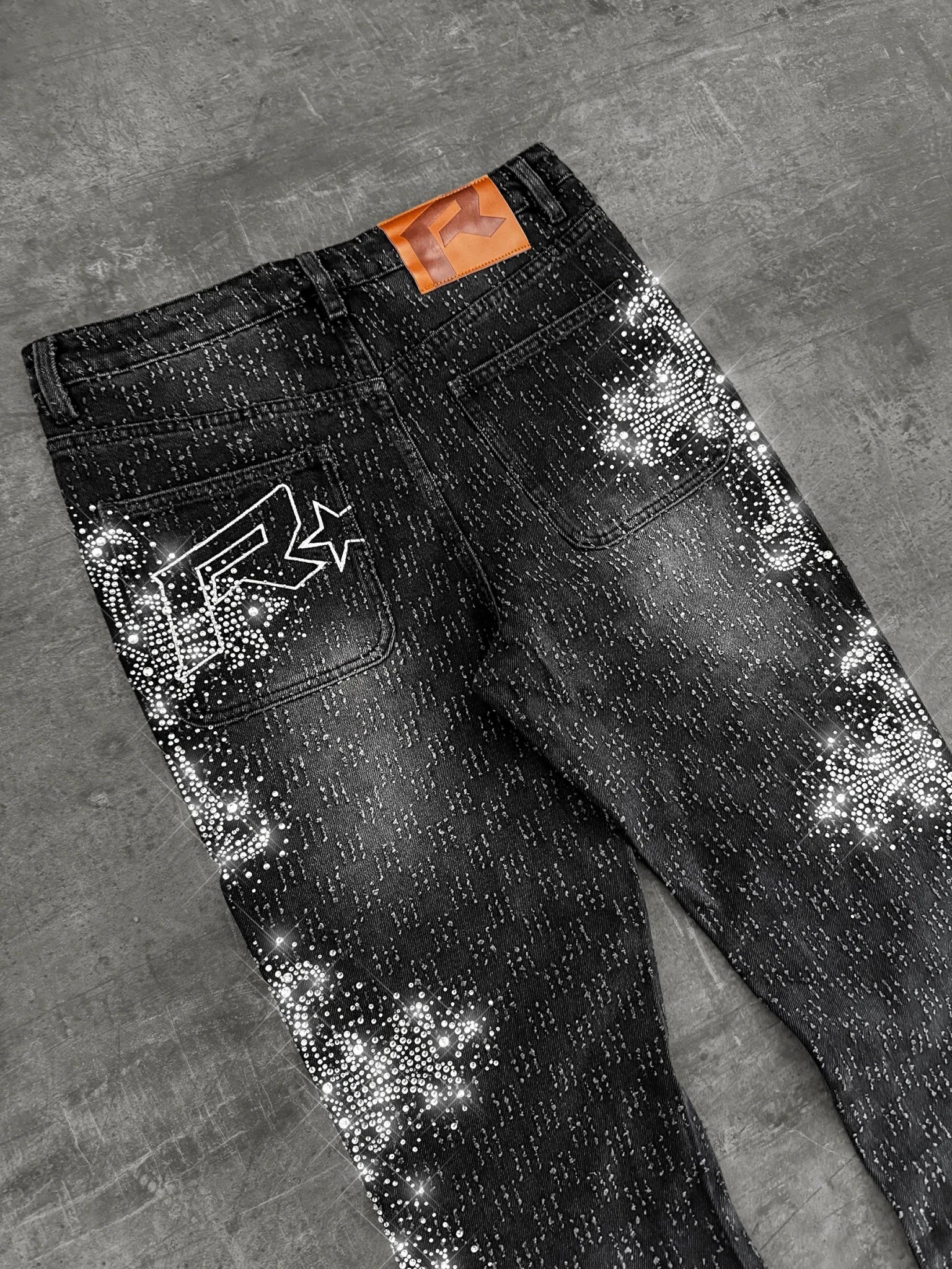 Iced Cross Flare Denim - Reputation Studios