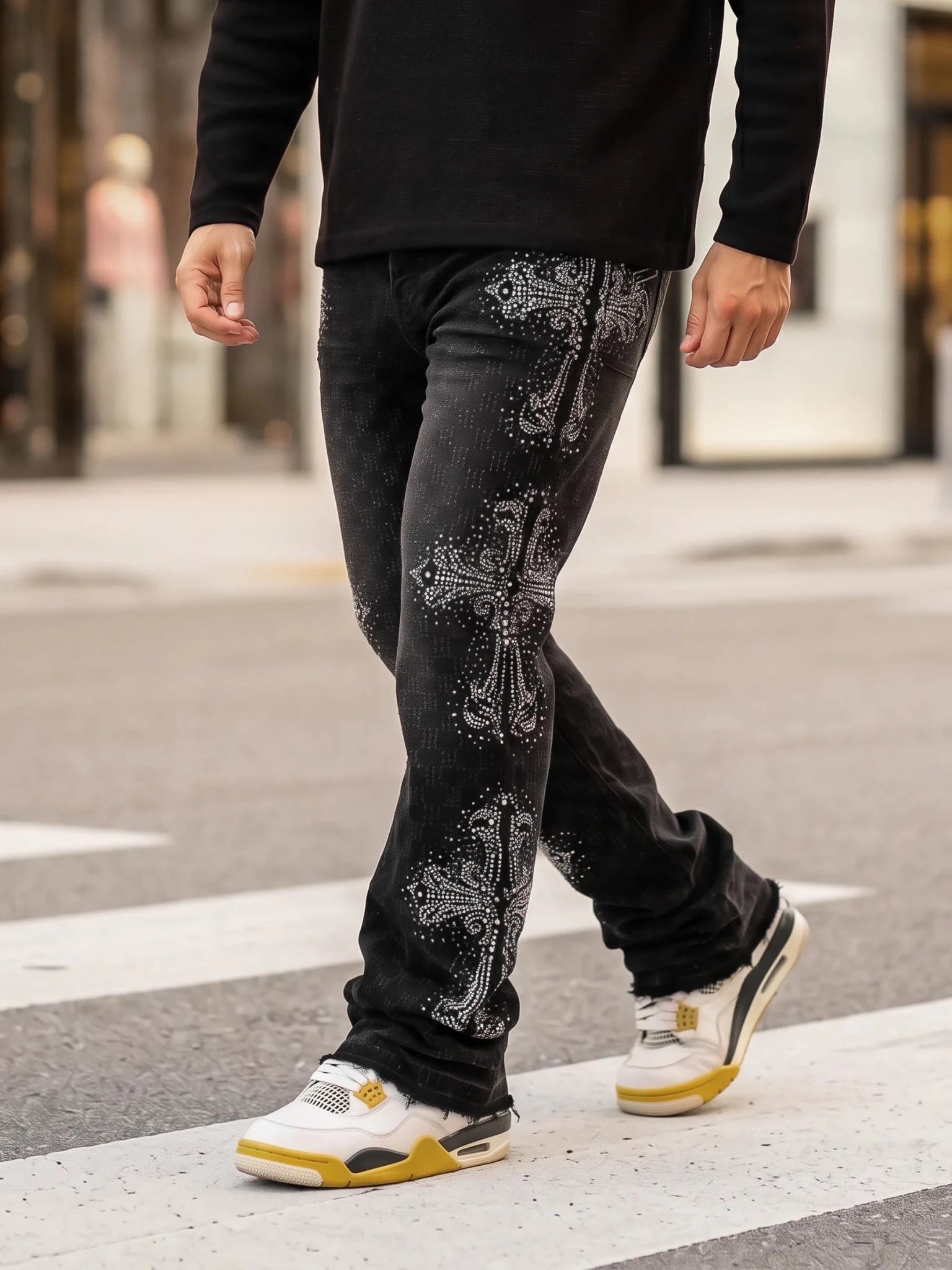 Iced Cross Flare Denim - Reputation Studios