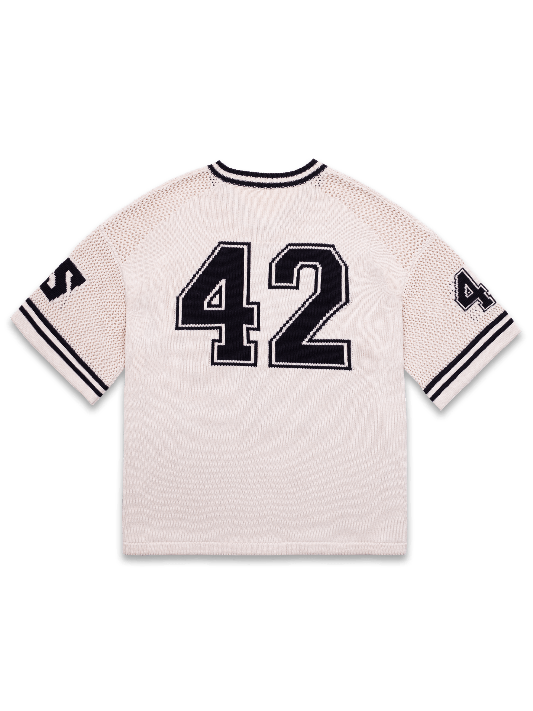 Y2K Knit Hockey Jersey - Cream