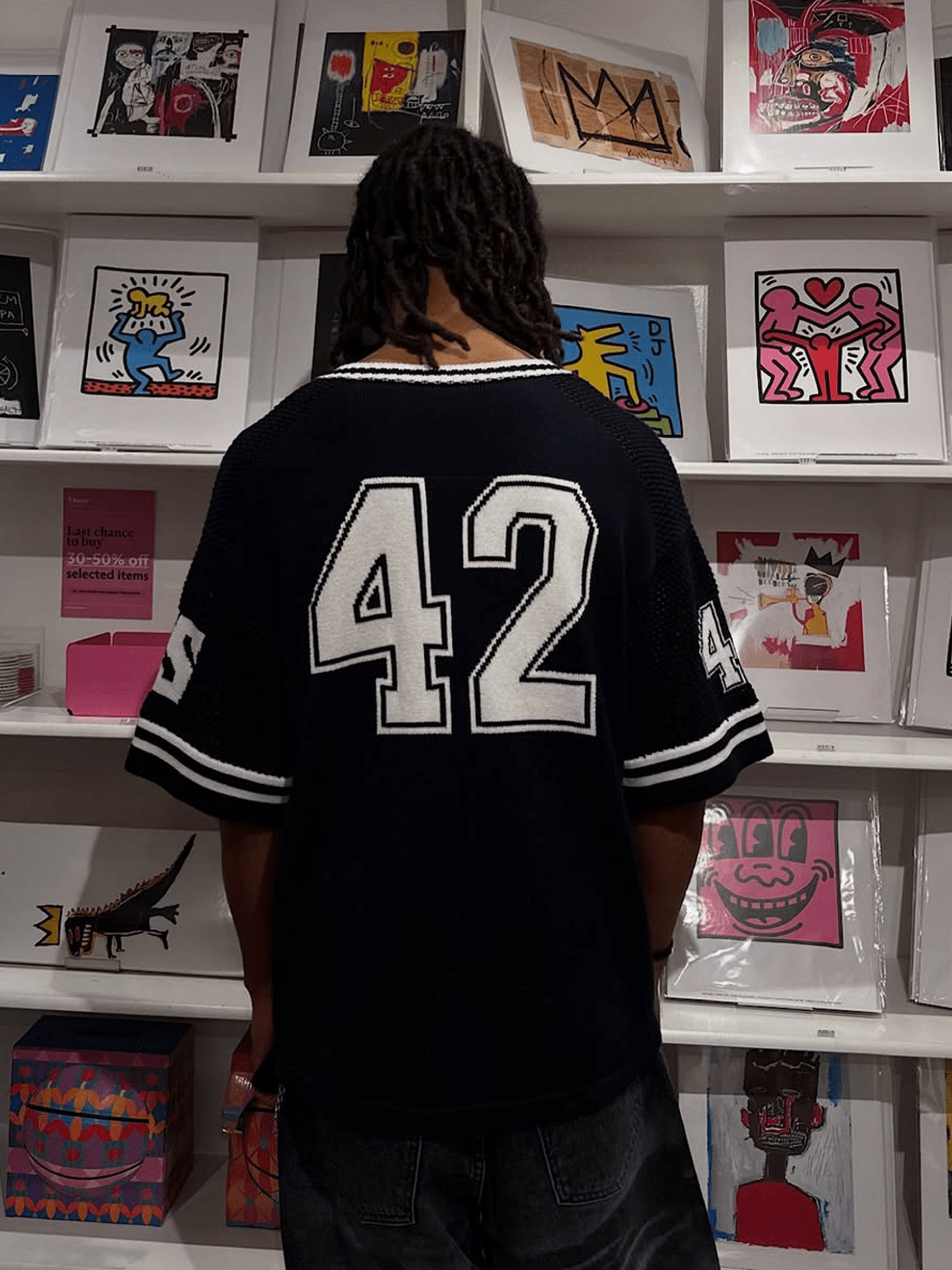 Y2K Knit Hockey Jersey - Navy
