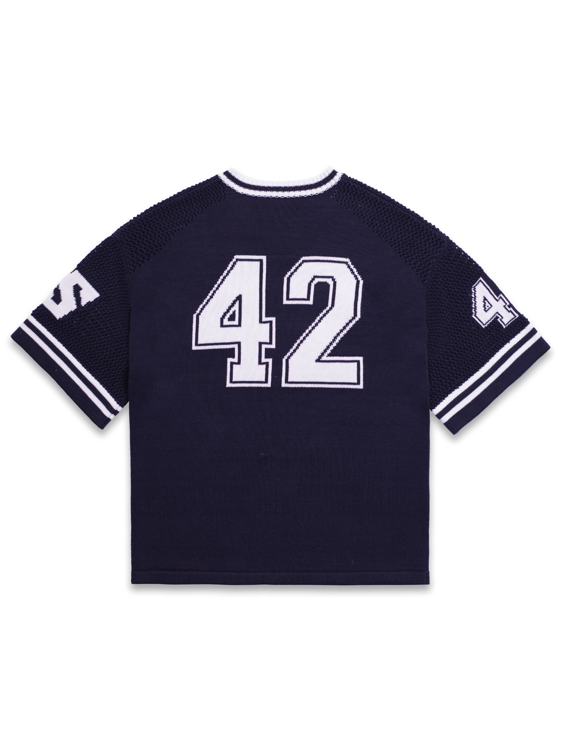 Y2K Knit Hockey Jersey - Navy