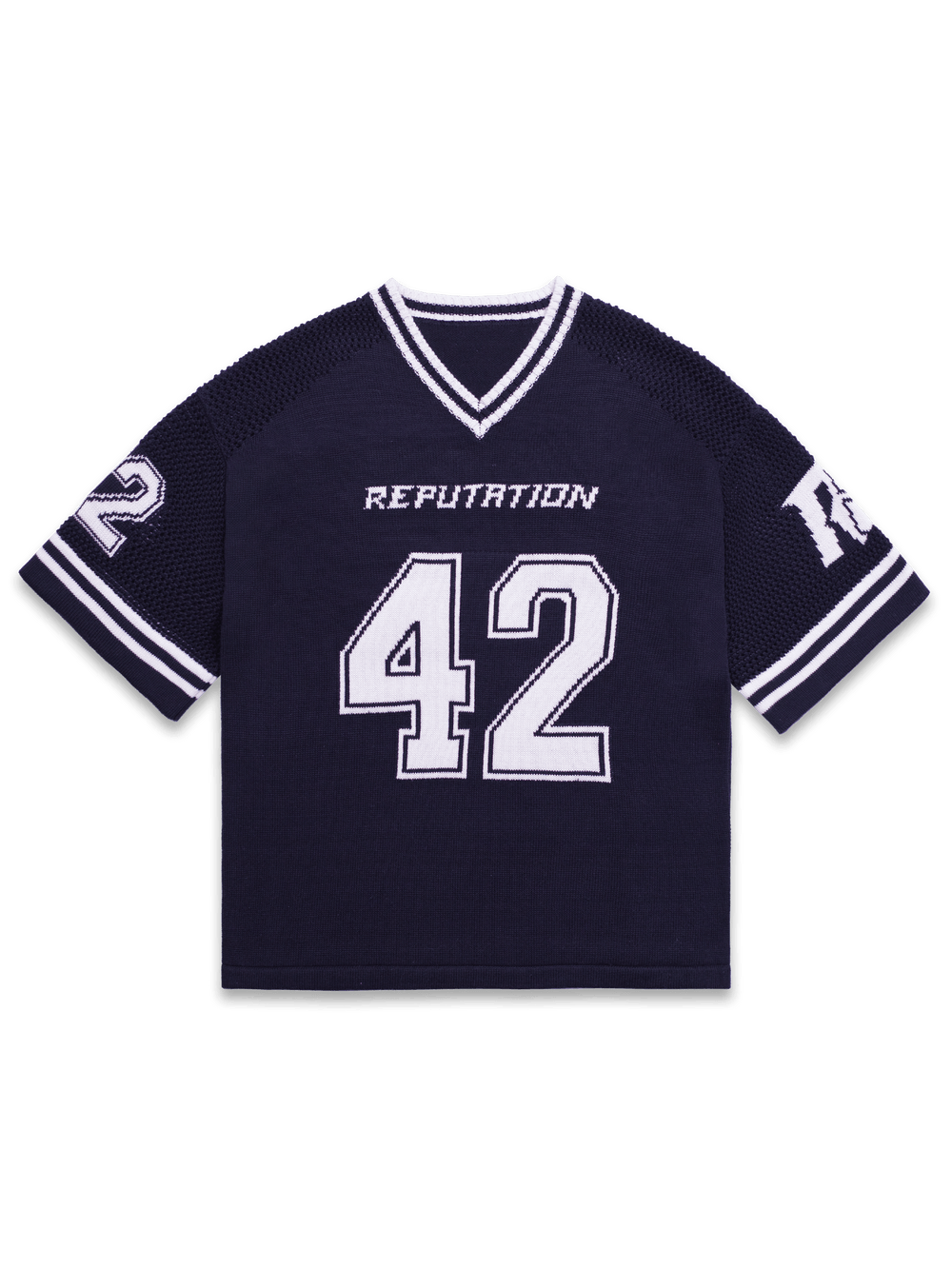 Y2K Knit Hockey Jersey - Navy