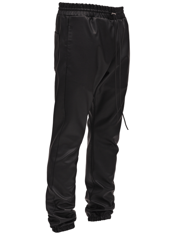Leather Sweatpants - Black