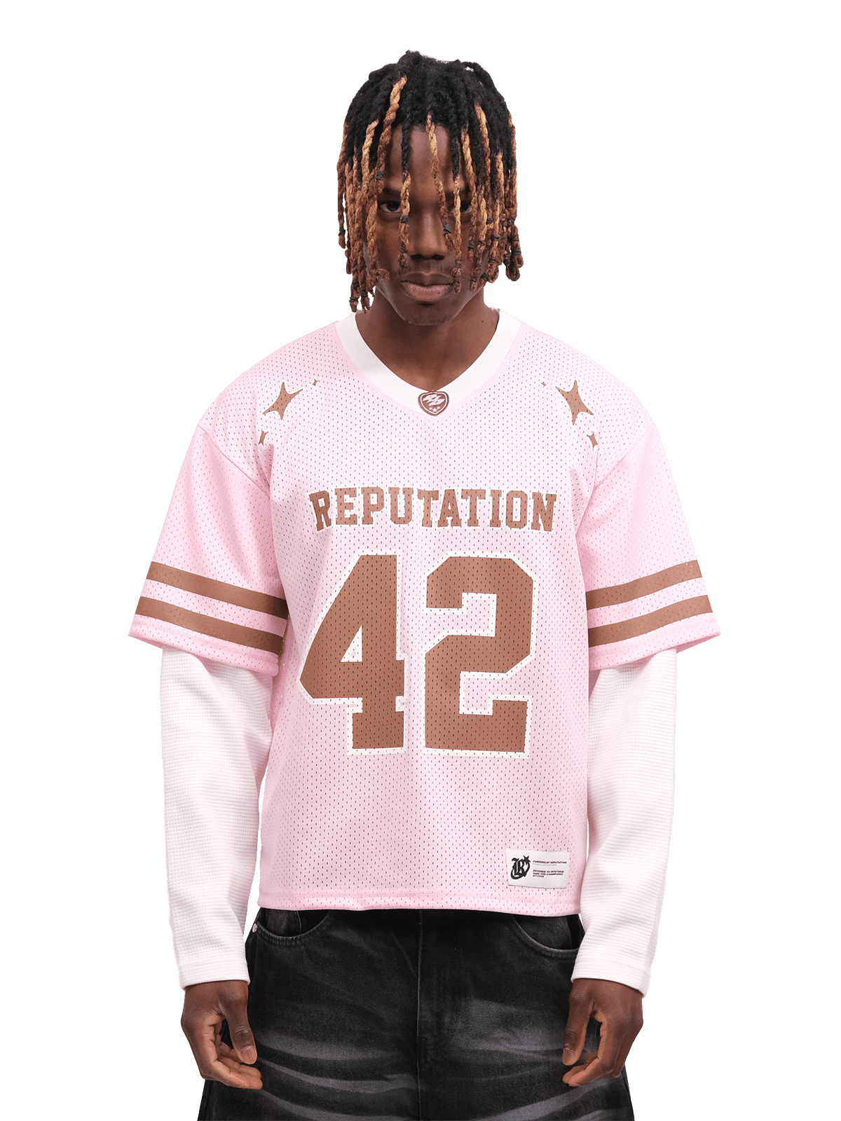 Mesh Layered Jersey - Pink - Reputation Studios