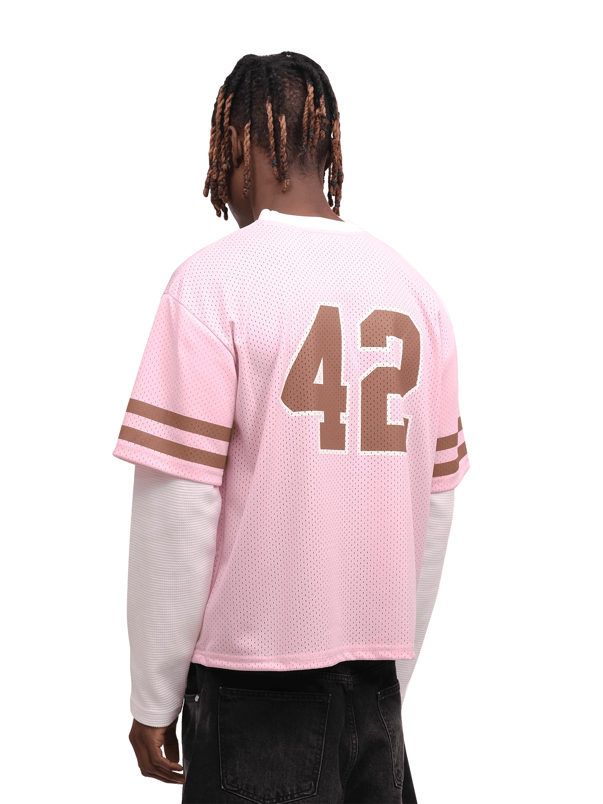 Mesh Layered Jersey - Pink - Reputation Studios