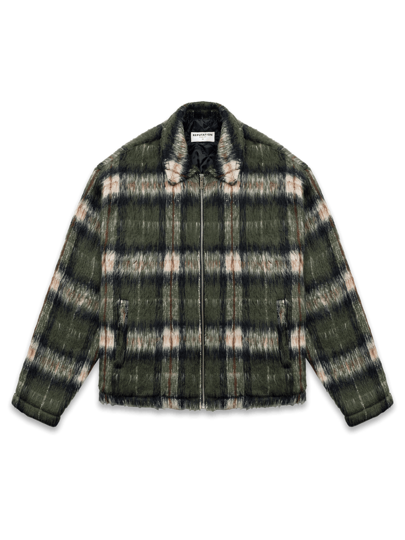 Mohair Cropped Jacket - Emerald