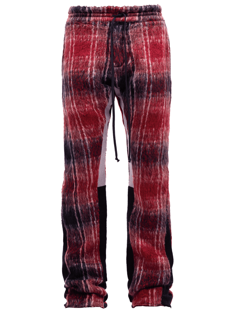 Mohair Flare Sweatpants - Wine