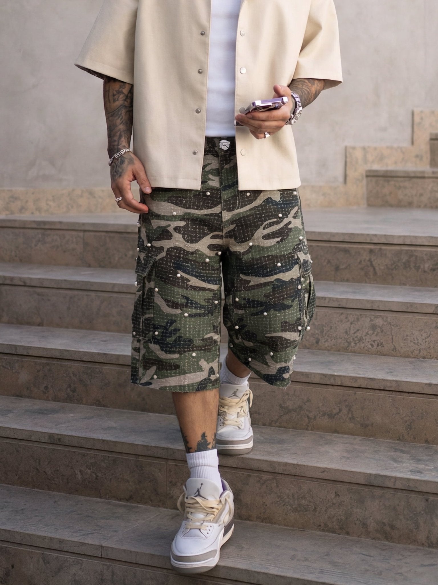 Pearl Camo Jorts