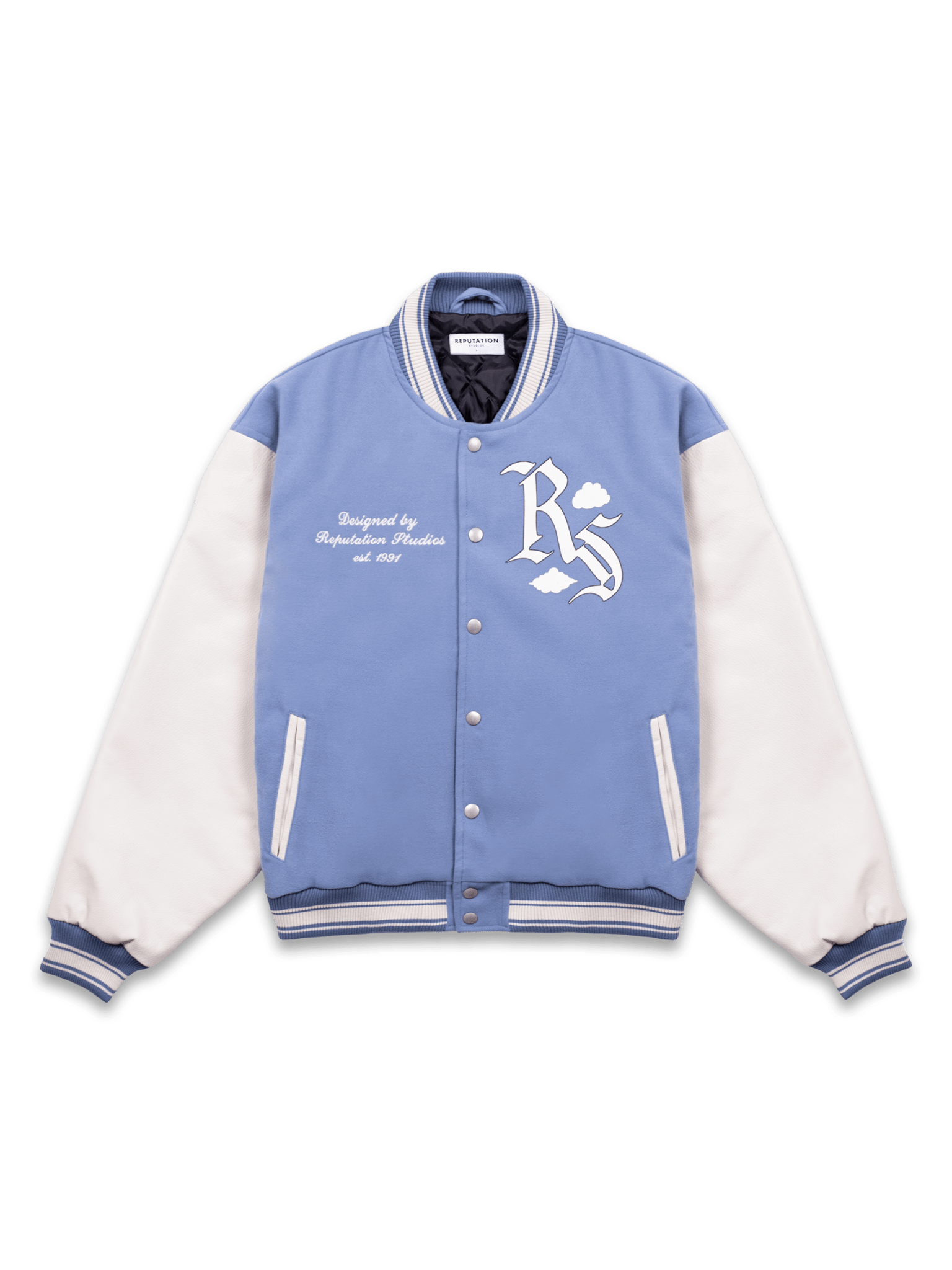 Pegasus Varsity Jacket - Baby Blue - Reputation Studios