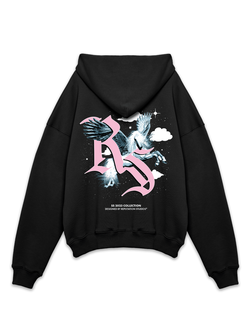 Pegasus Graphic Hoodie - Black