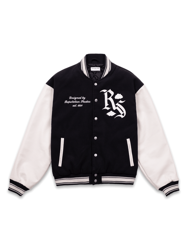 Pegasus Varsity Jacket - Black – Reputation Studios