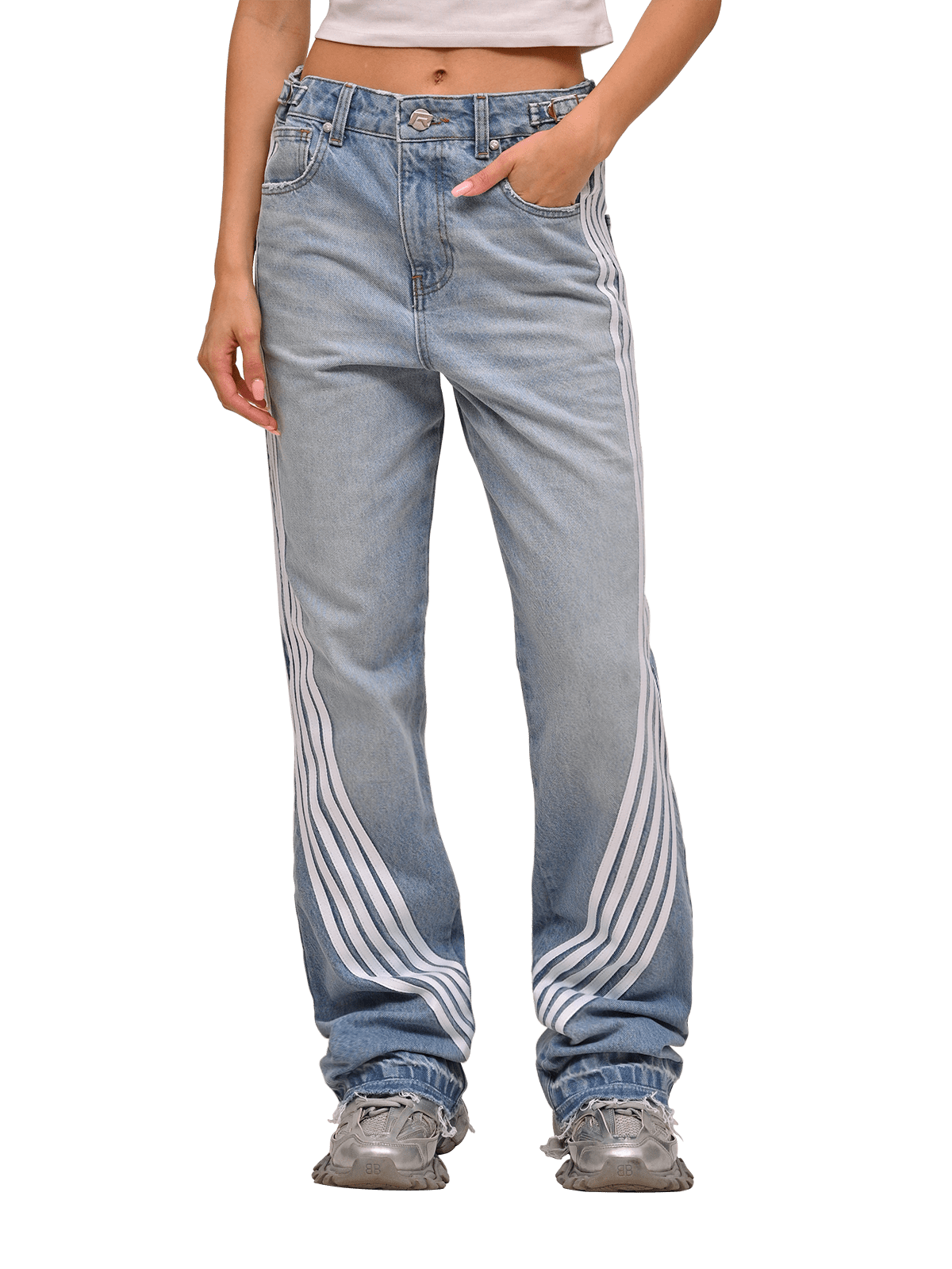 Racer Flare Denim - Light Stone - Reputation Studios