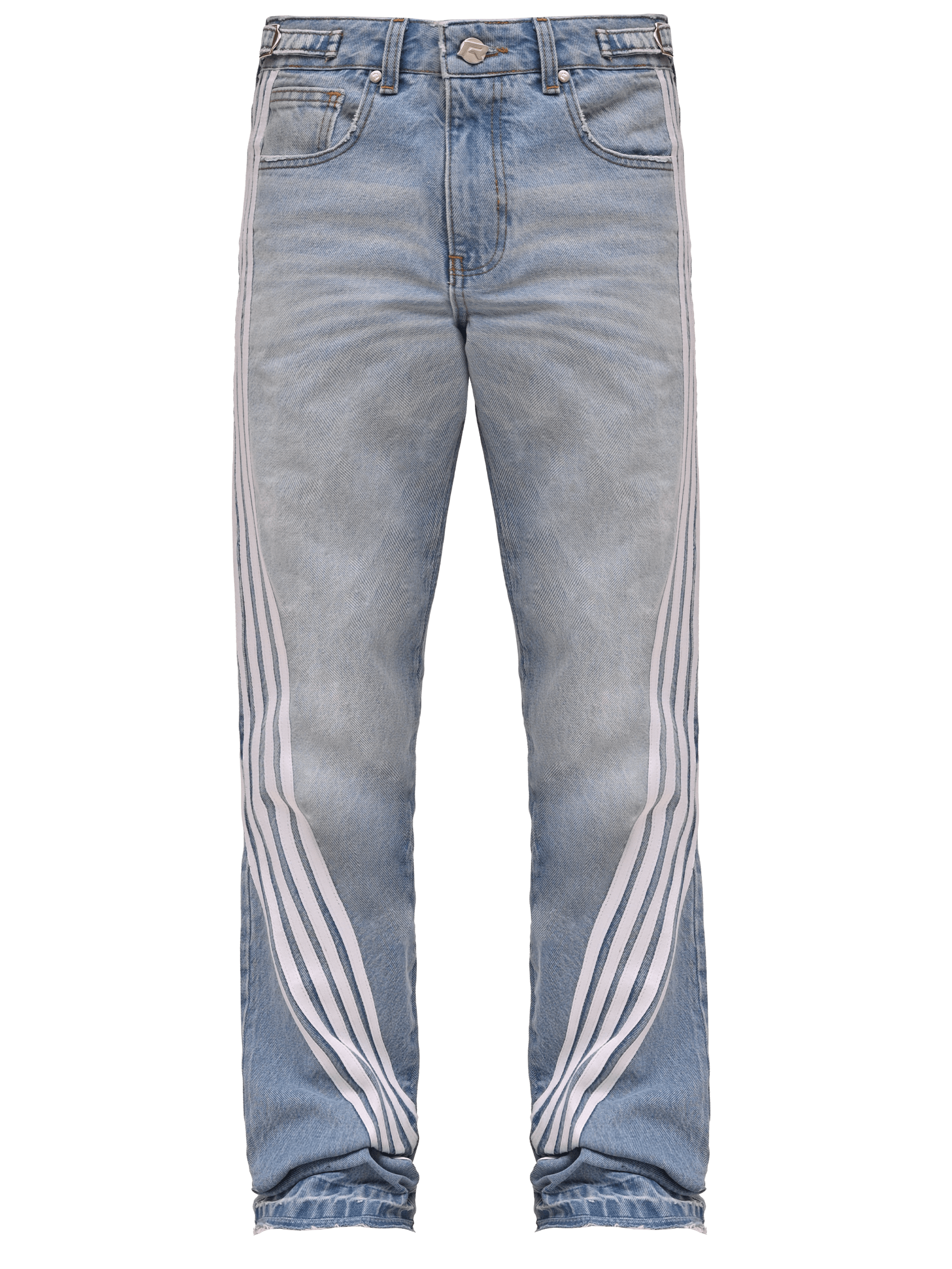 Racer Flare Denim - Light Stone