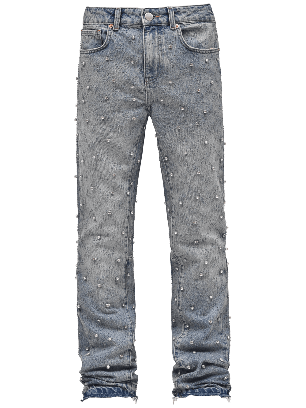 Rhinestone Flare Denim - Light Stone - Reputation Studios