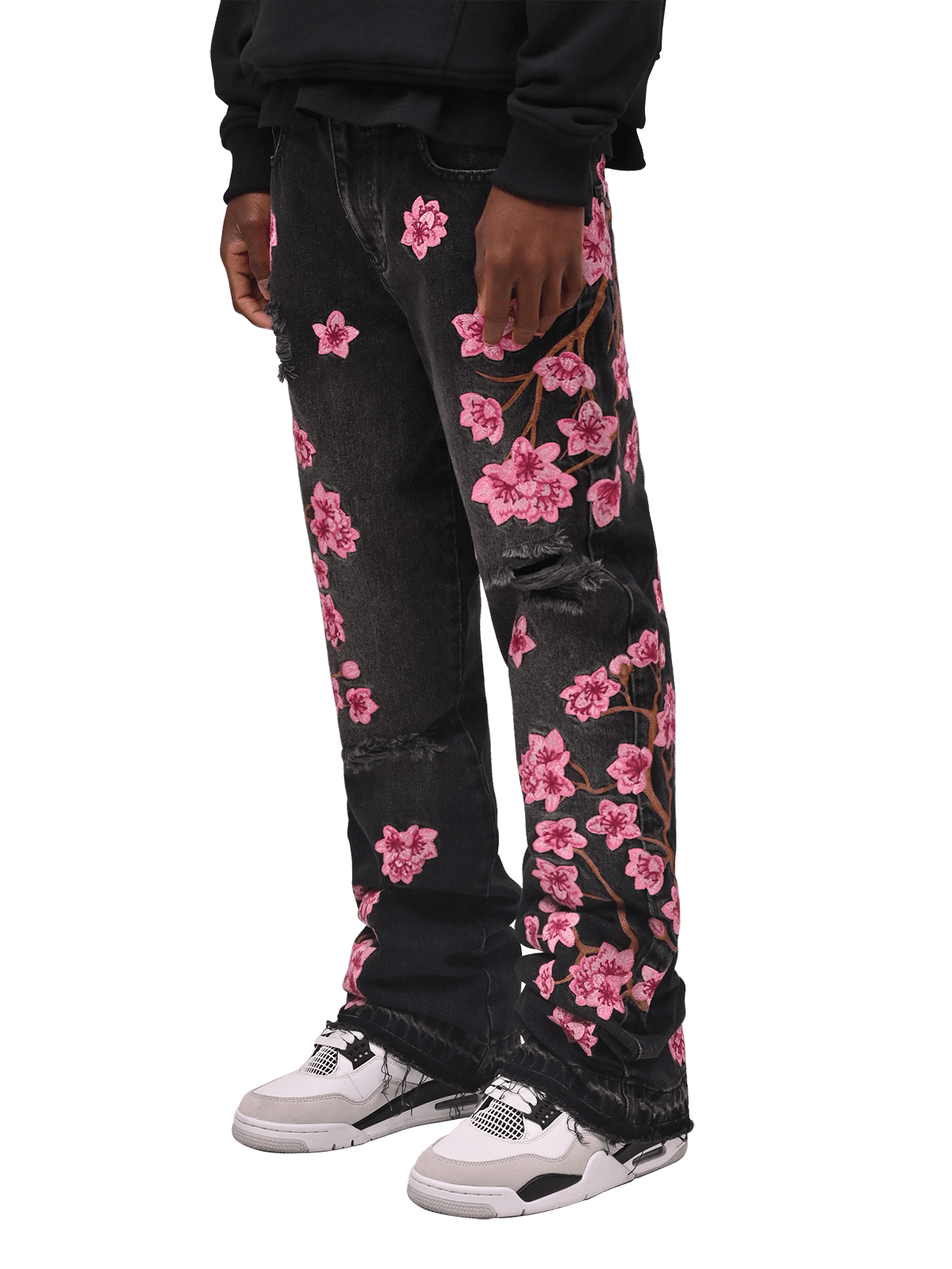 Sakura Flare Denim - Black - Reputation Studios