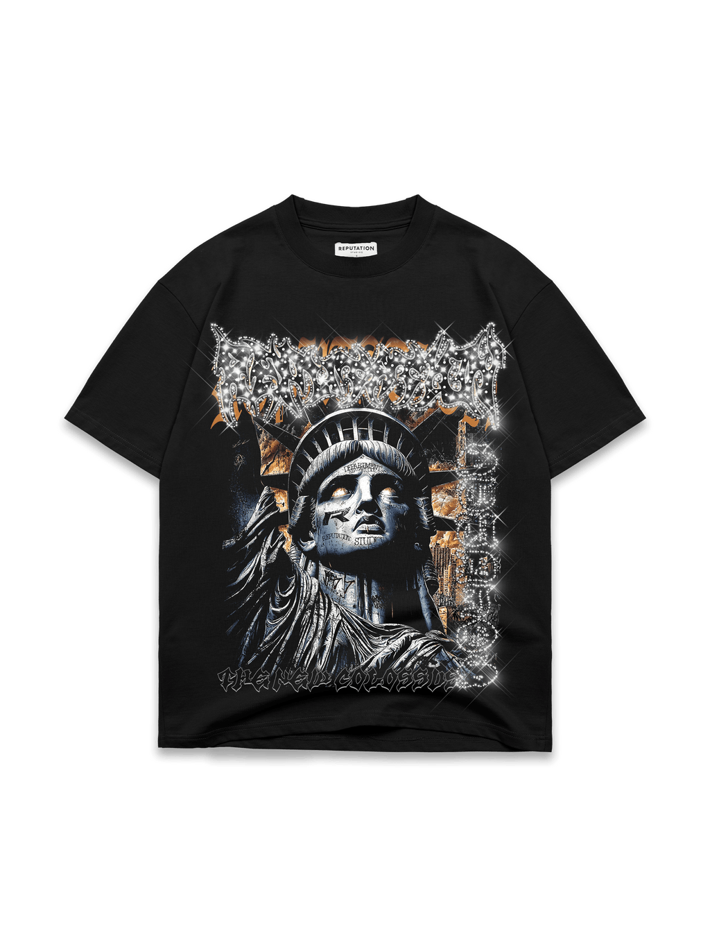 入手困難 新品 Treat Cat rhinestone T-shirts 黒 Amazon.com: Women's Rhinestone Fitted Tight Snug Shirt Black