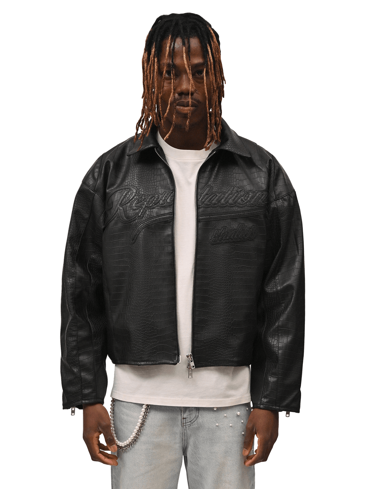 Vintage Leather Jacket - Croc - Reputation Studios