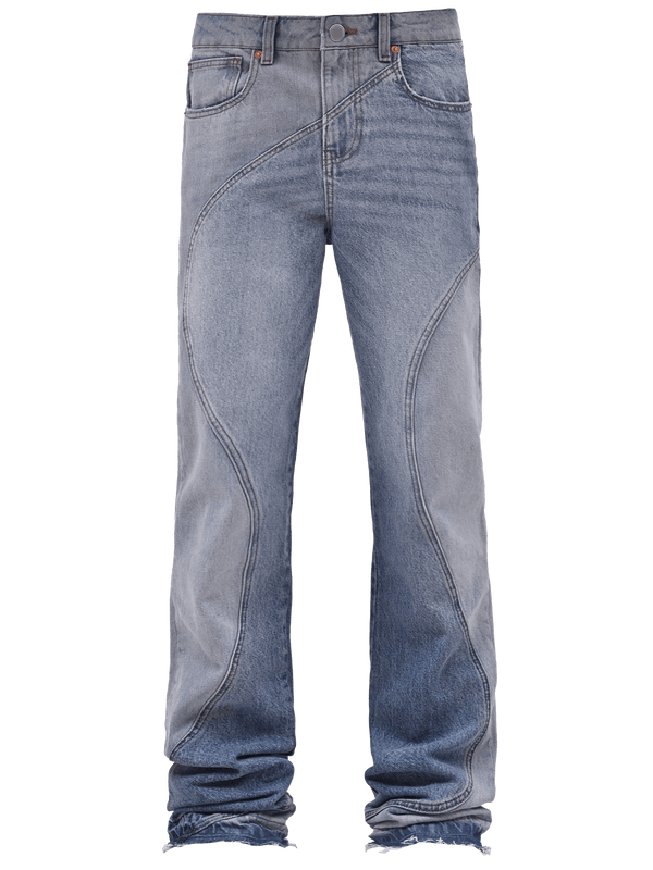 Wave Flare Denim - Light Stone