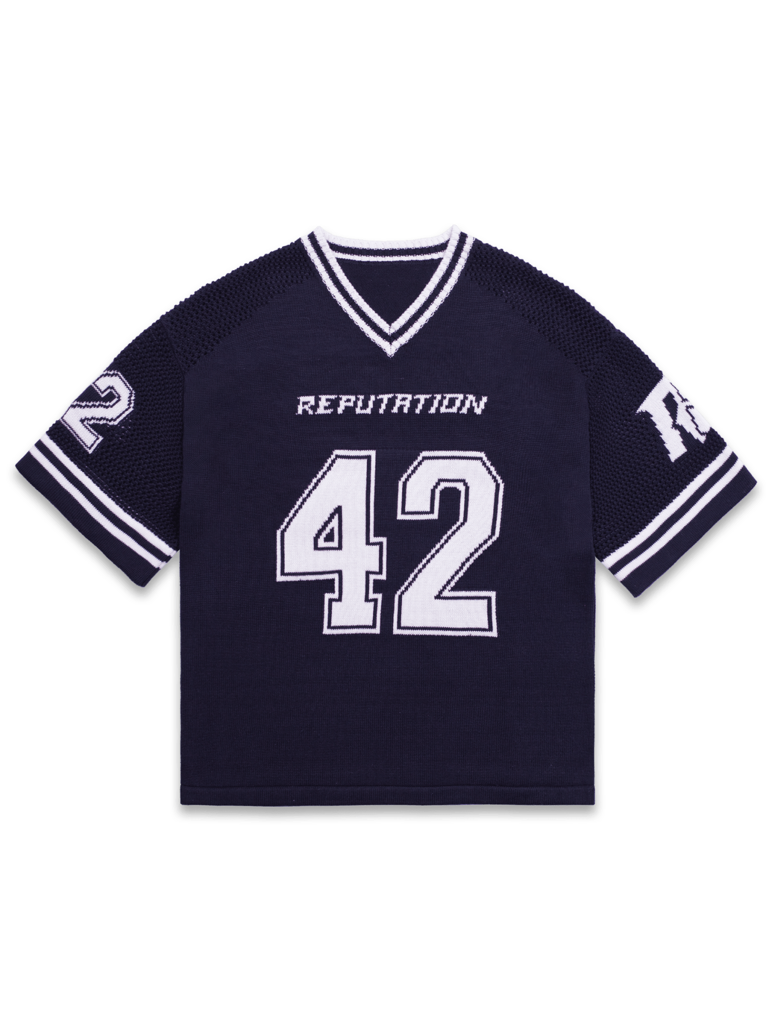 Y2K Knit Hockey Jersey - Navy - Reputation Studios