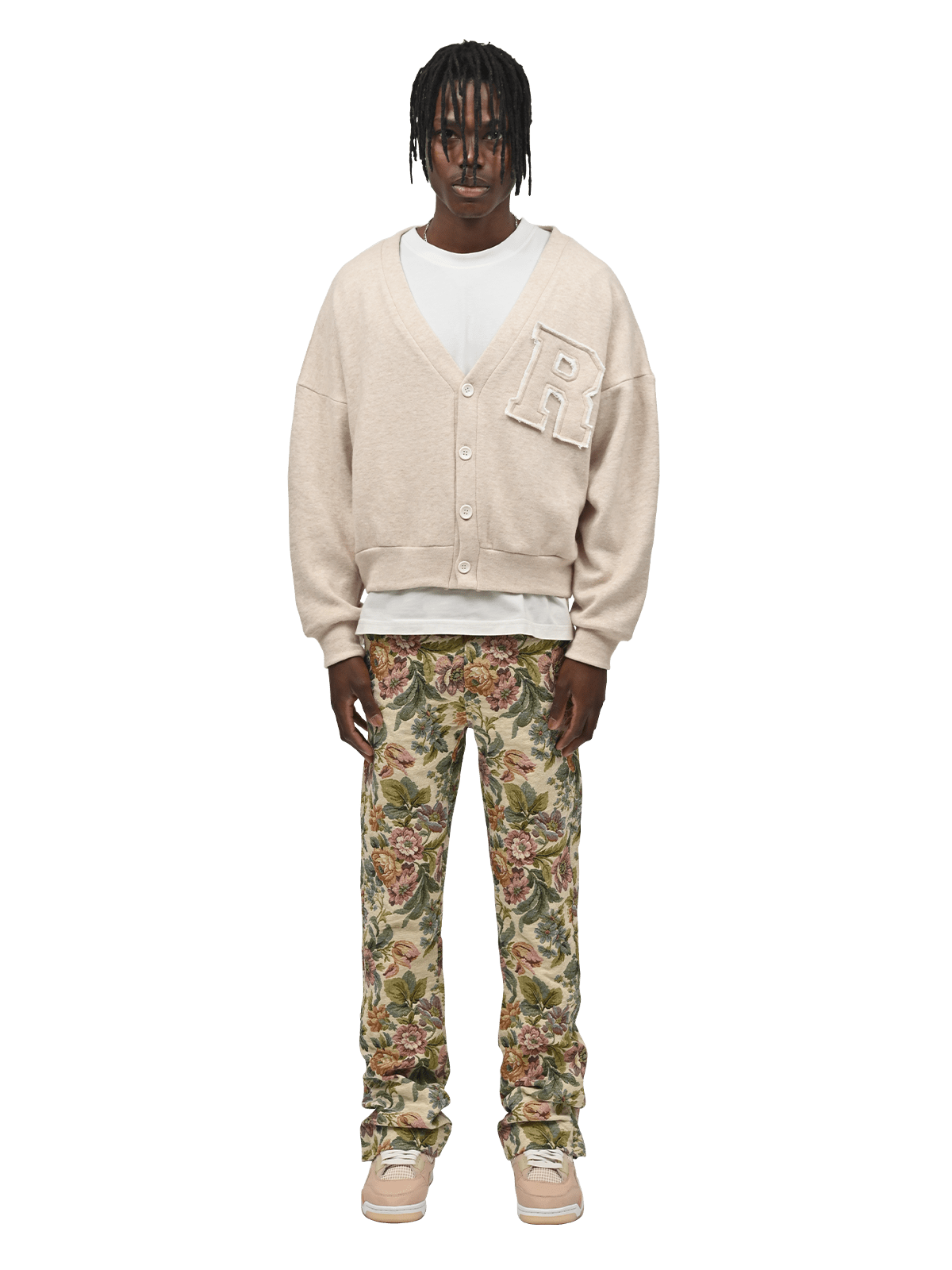 Flare Tapestry Pants - Floral