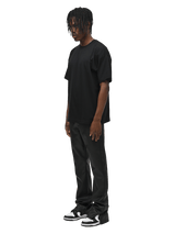 Flare Leather Pants - Black
