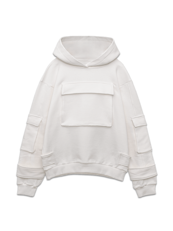 Multi Pocket Hoodie - Off-White