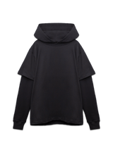 Layered Hoodie - Black