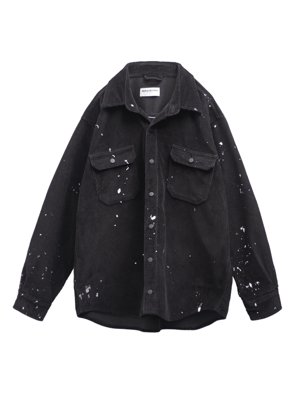 Splatter Cord Shirt - Black