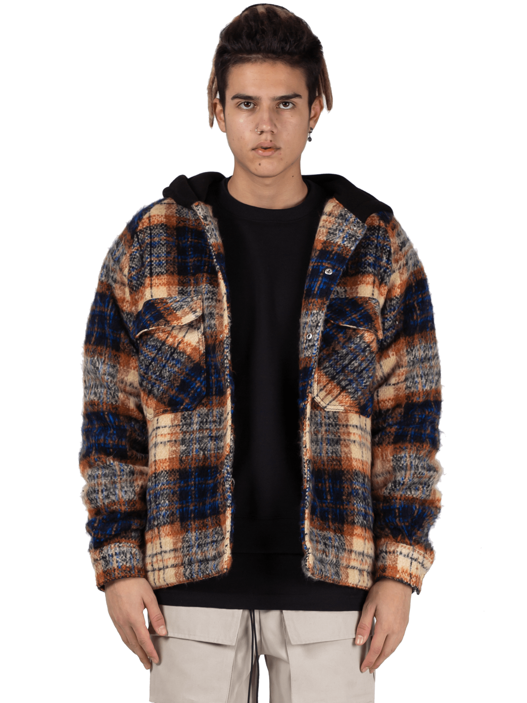 Oversized Tartan Shirt - Copper