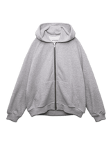 Oversized Zipper Hoodie - Heather Grey