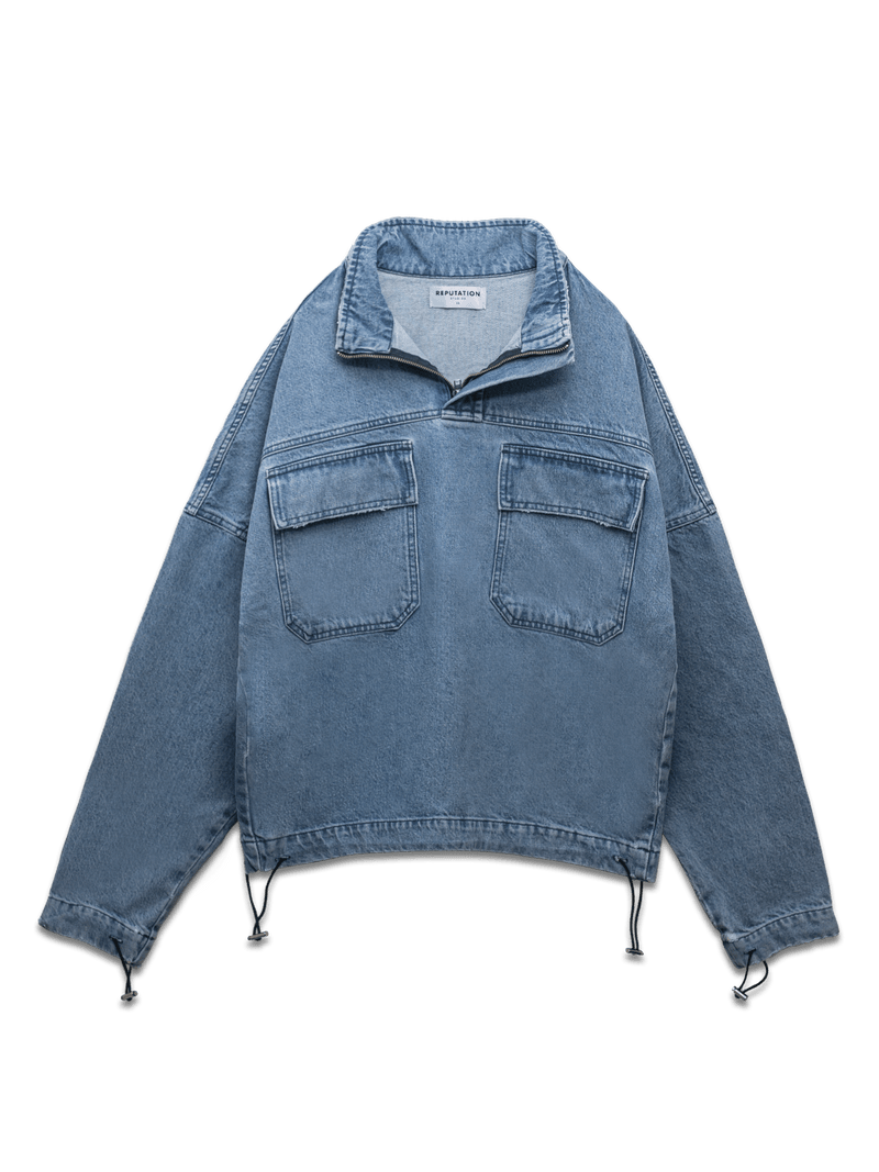 Denim Anorak - Light Wash