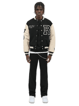 "Statement Piece" Varsity Jacket - Black