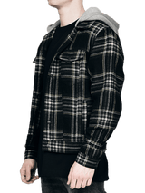 Flannel with Hood - Black