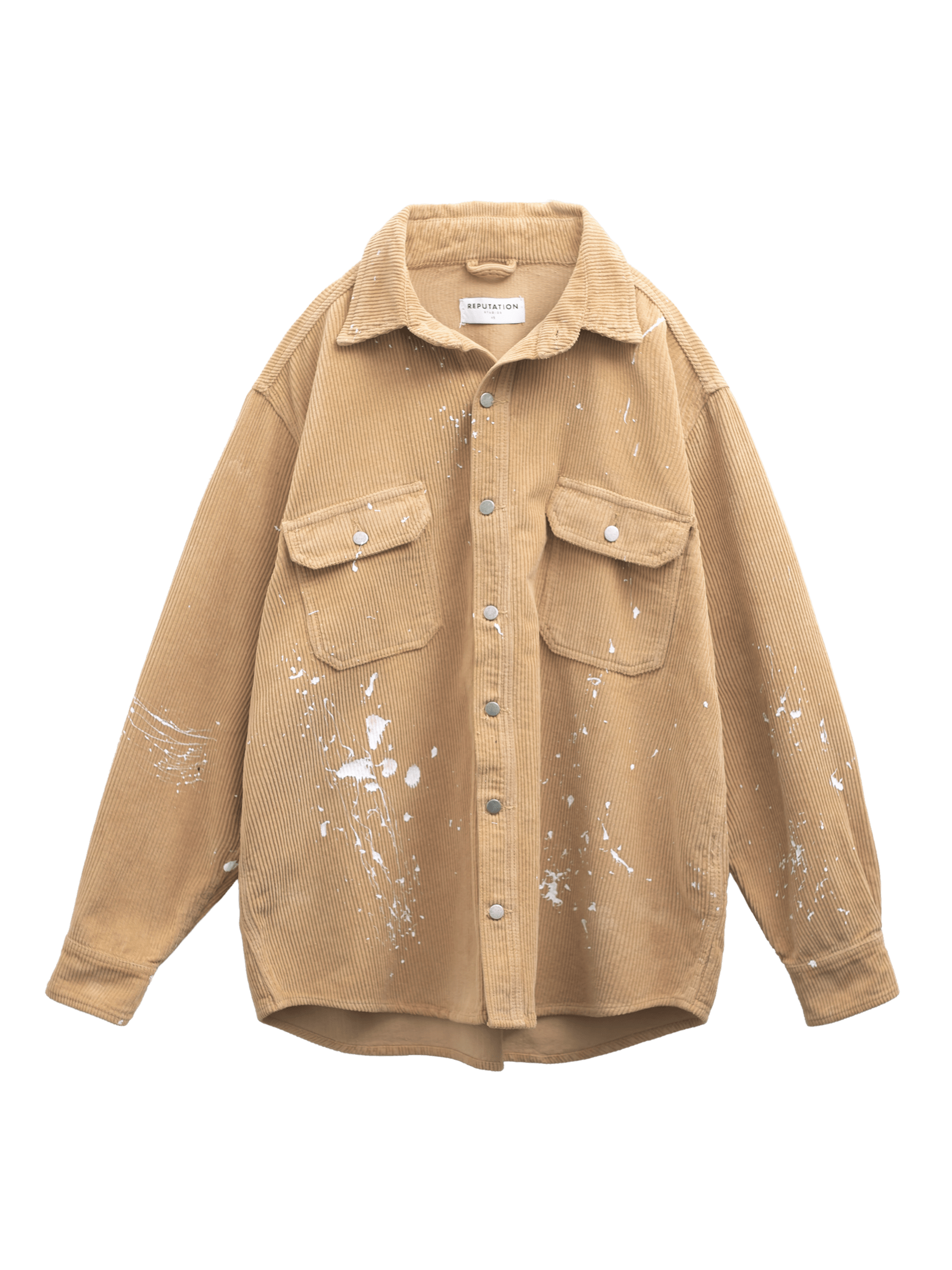 Splatter Cord Shirt - Beige